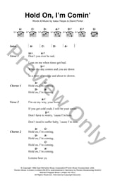 Hold On, I'm Comin Guitar and Fretted sheet music cover